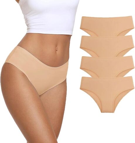 Womens underwear set classic panties stretchy Mid rise comfortable lingerie essentials seamless smooth underclothes in Saudi Arabia