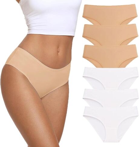 Womens underwear set classic panties stretchy Mid rise comfortable lingerie essentials seamless smooth underclothes in Saudi Arabia