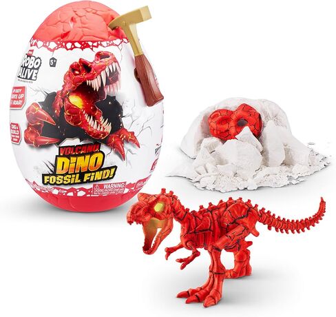 Robo Alive Volcano Dino Fossil Find Triceratops by Zuru Boys 5+ Dig and Discover ، STEM -Excavate phossitics Phossils ، Toys Educational Toys ، Great Science Kit Gift (Triceratops) in Kuwait