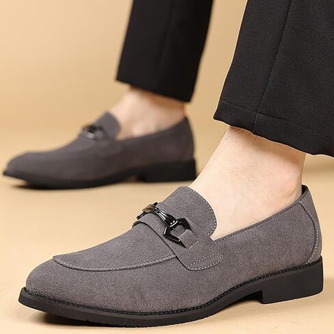 Men's Suede Dress Loafers Casual Lightweight Slip On Soft Penny Loafers Classic Moccasins Driving Shoes in Saudi Arabia