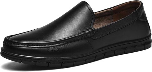 Men's Classic Business Leather Driving Loafers Fashion Comfortable Non-Slip Soft Casual Boat Shoes Formal Dress Shoes in Saudi Arabia
