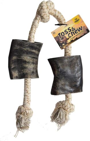 Buffalo Horn Rope Toy for Dogs, 12" in Kuwait