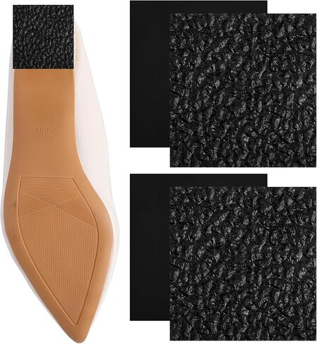 Shoe Heel Repair Rubber Pads, 6.6mm (1/4 Inch) Thick, Anti-Slip Cowboy Boot Heel Replacement for Men's and Woman's, 2 Pairs Black in Kuwait