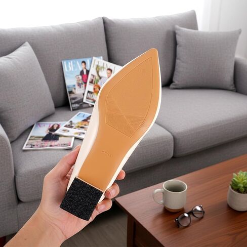 Shoe Heel Repair Rubber Pads, 6.6mm (1/4 Inch) Thick, Anti-Slip Cowboy Boot Heel Replacement for Men's and Woman's, 2 Pairs Black in Kuwait