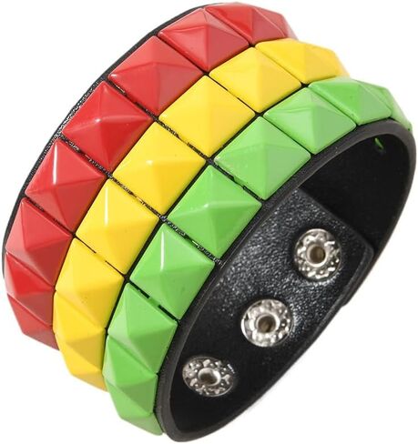 Scene Accessories Emo Bracelet Studded Dopamine Wristband for Women and Men Snap on Streetwear Party Essentials in Saudi Arabia
