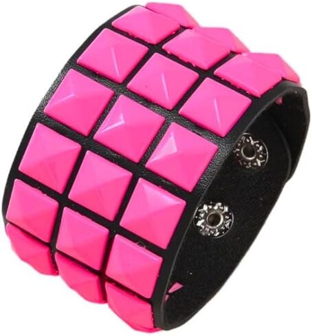 Scene Accessories Emo Bracelet Studded Dopamine Wristband for Women and Men Snap on Streetwear Party Essentials in Saudi Arabia