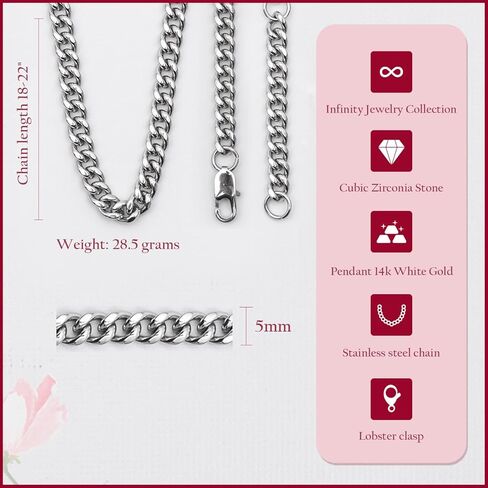 Promise Necklace For Him, Promise Chain For Boyfriend, Birthday Gifts For Boyfriend And Husband, Cuban Link Chain For Man, Husband Gift From Wife With Message Card And Box in Saudi Arabia