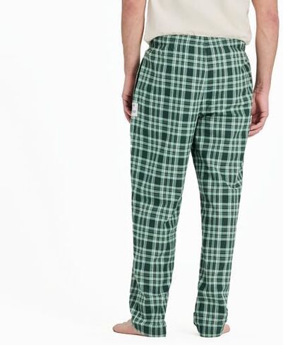Life is Good. Men's Treeline Plaid Classic Sleep Pant, Treeline Green, Medium in Saudi Arabia