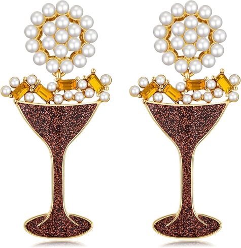 LILIE&WHITE Happy New Year Earring Rhinestone Dangle Earrings Holiday For New Year Gifts in Saudi Arabia