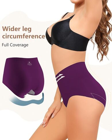 Women's Seamless Briefs High Waisted No Show Underwear Full Coverage Stretch Invisible Under Tight Clothes S-XXL in Saudi Arabia