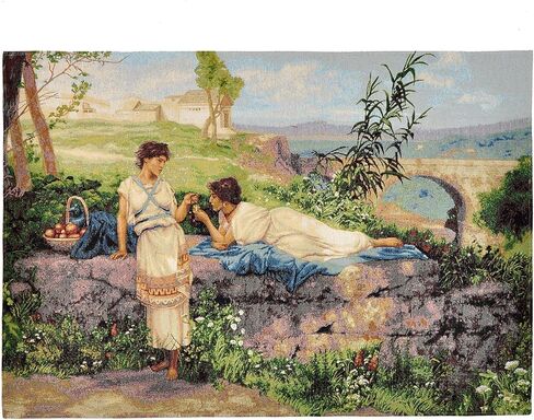 AureoMadis Woven Tapestry Wall Hanging - Large Vintage Medieval Renaissance Victorian Art Home Decor for Living Room Bedroom (34.5" W x 28.0" H) - Hunting Scene with lining in Saudi Arabia