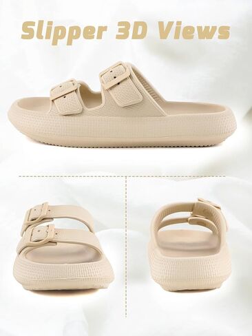 Pillow Slippers for Women Men Adjustable Platform Sandals Arch Support Slides in Saudi Arabia