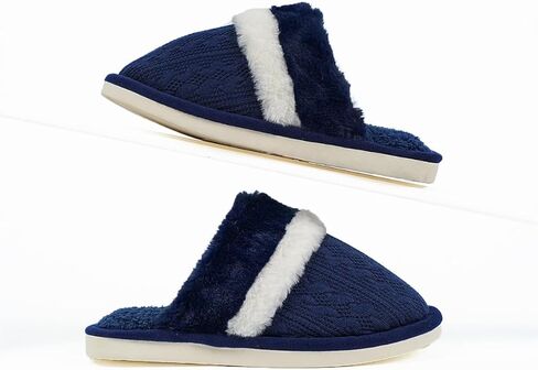 Cozy Slippers for Women Men Knit Warm Couple Plush House Shoes in Saudi Arabia