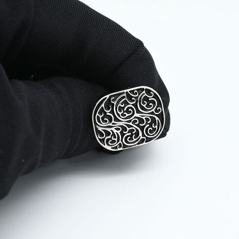 Vintage Floral Patterns Cufflinks for Men Women In Gift Box Classic Silver Men's Cuff Links Jewelry Set for Wedding Party Daily Office Business Events Tuxedo Dress in Saudi Arabia