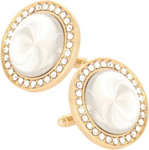 Discus Colored Crystal Bling Cuff Links in Saudi Arabia