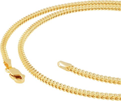 Nuragold 14k Real Yellow Gold Franco Square 1.5mm Box Chain Wheat Chain Bracelet or Anklet (7"-9") Dainty Italian Jewelry for Men & Women in Saudi Arabia