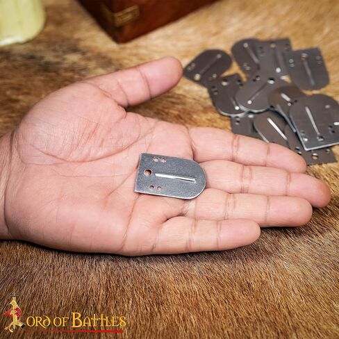Lord of Battles Steel Lamellar Armor Plates | 20 Gauge Craft Scale Armor | Medieval Plates for Historical Reenactments (Set of 20, Carolingian Lamellar Plates - 20 Pieces) in Saudi Arabia