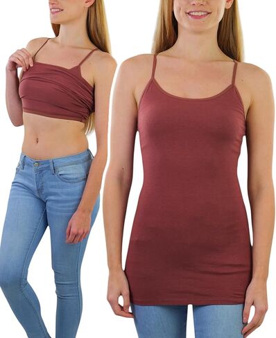 ToBeInStyle Women's Long Tank Top w/Adjustable Spaghetti Straps in Kuwait