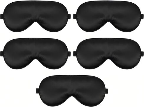 قناع العين للنوم من TONDAZHIYO، عبوة من 5 قطع معتمة للعين، غطاء عين ناعم ومريح للنساء والرجال، أثناء السفر ليلاً واليوجا (5) in Kuwait