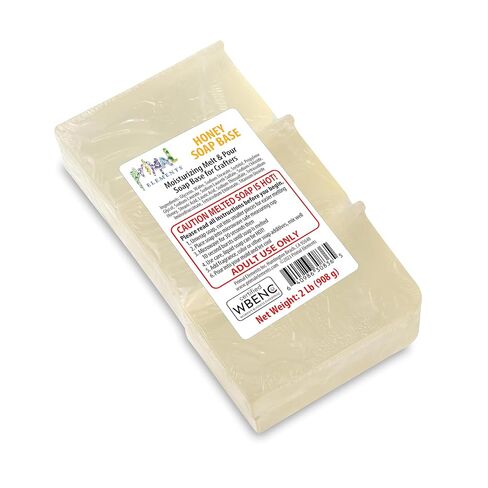 Primal Elements Clear Soap Base - Moisturizing Melt and Pour Glycerin Soap Base for Crafting and Soap Making, Vegan, Cruelty Free, Easy to Cut, Unscented - 10 Pound in Kuwait