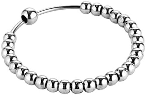 Divine-Interiors Stainless Steel Simran Beads Sikh Kada For Men & Women pack of 1 (silver colour) in Saudi Arabia