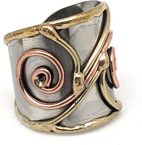 Mixed Metal Cuff Ring in Saudi Arabia