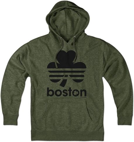 سترة Chowdaheadz Boston Retro Shamrock Blackout Hoodie - بلوفر للجنسين، مزيج من القطن الناعم in Saudi Arabia