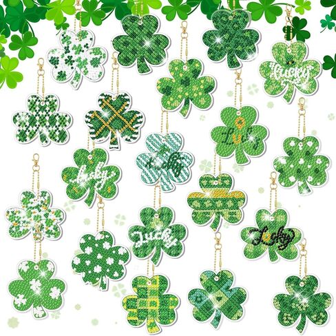 Tondiamo 20 Pcs Christmas Diamond Painting Keychain Kits 5D DIY Diamond Art Pendants Double Sided Hanging Key Chains for Christmas Party Decoration DIY (Gingerbread House) in Kuwait