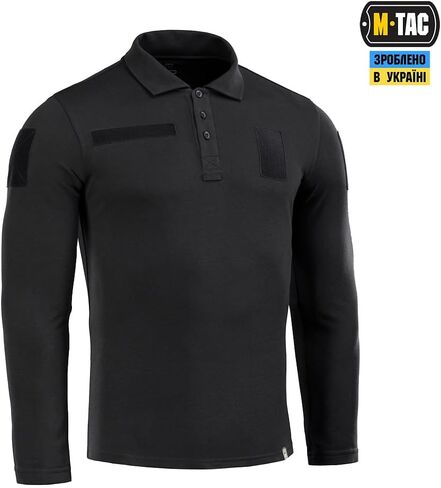 M-Tac Long Sleeve Tactical Polo Shirt for Men - Men's Military Polo Shirt for Work, Outdoor, Tactical & Law Enforcement Gear in Saudi Arabia