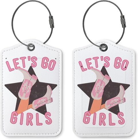 Pink Cherry Luggage Tags for Suitcases,Preppy 2 Pack Baggage Tag Label with Steel Loop,Teen Girl Gifts,Handbag School Bag Backpack Traveling Accessories in Saudi Arabia