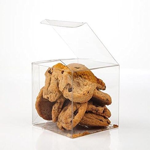 ClearBags 2 x 2 x 2 Small Clear Holiday Gift Boxes | Clear PET Plastic Boxes for Christmas, Weddings, Parties | Party Favor Boxes for Small Ornaments Gifts Candy Cookies | Food Safe | 25 Boxes in Saudi Arabia