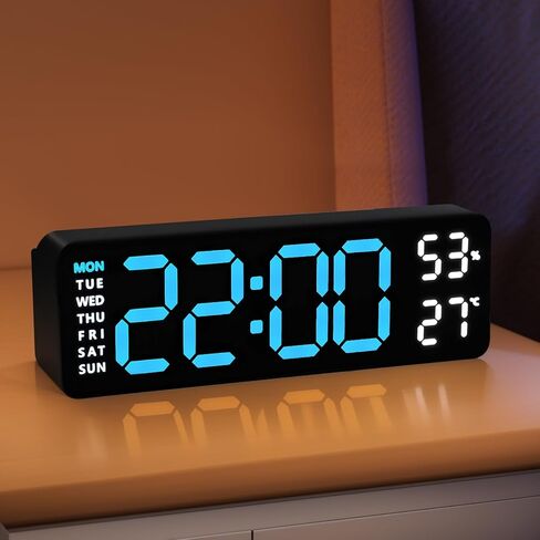 Bedroom Bedside Digital Alarm Clock, LED Digital Alarm Clock for Seniors with USB Charging in Saudi Arabia