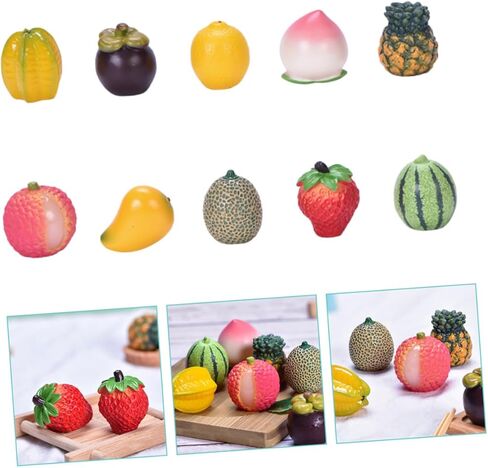 10Pcs Realistic Fake Fruit Set Artificial Fruits for Home Decor Kitchen Decoration Photography Props Lifelike Fake Strawberries Lemons and More in Saudi Arabia
