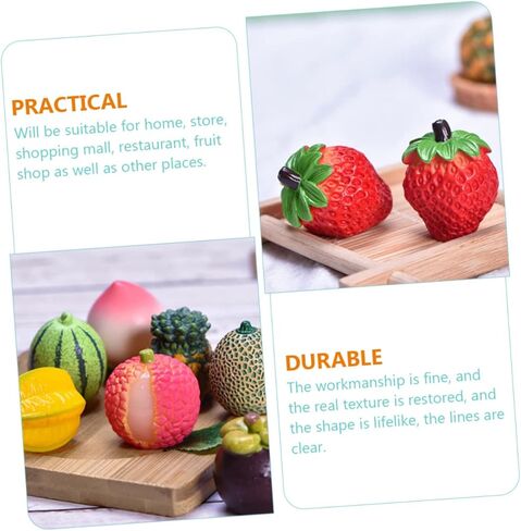 10Pcs Realistic Fake Fruit Set Artificial Fruits for Home Decor Kitchen Decoration Photography Props Lifelike Fake Strawberries Lemons and More in Saudi Arabia
