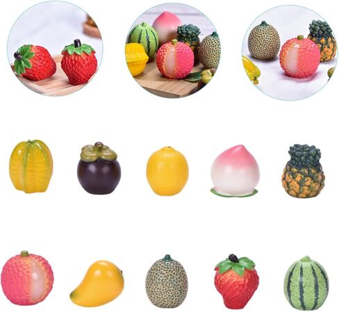 10Pcs Realistic Fake Fruit Set Artificial Fruits for Home Decor Kitchen Decoration Photography Props Lifelike Fake Strawberries Lemons and More in Saudi Arabia