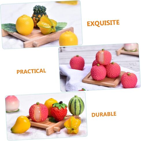 10Pcs Realistic Fake Fruit Set Artificial Fruits for Home Decor Kitchen Decoration Photography Props Lifelike Fake Strawberries Lemons and More in Saudi Arabia