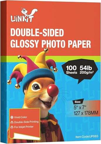 Uinkit 100 Sheets Double Sided Photo Paper 11x17 Glossy 54lb Inkjet 200gsm Obituary Bulletin Gallery Show Obituaries A3 size 11 x 17 inch for Inkjet Printer Printing in Saudi Arabia