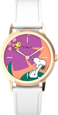Timex Women's Peanuts Marlin 34mm Watch - White Strap Other Dial Rose Gold-Tone Case in Saudi Arabia