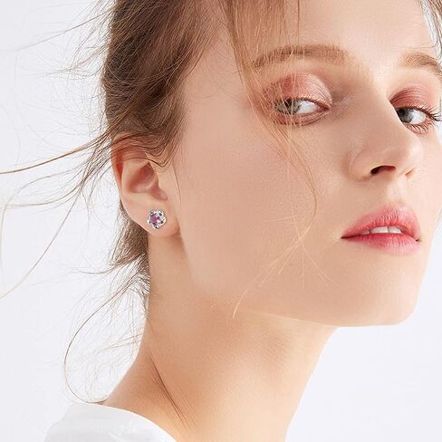 24 Pairs 925 Sterling Silver Stud Earrings Set Cubic Zirconia Earring Pearl Crystal Round Heart Shape CZ Flower Stud Earrings Jewelry for Women in Saudi Arabia