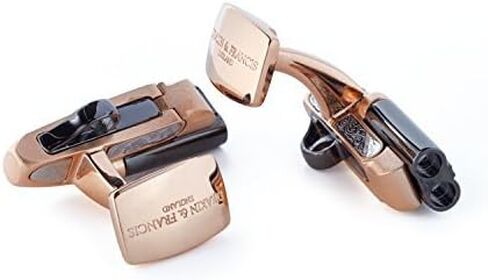 Deakin and Francis Shotgun Cufflinks, Rose Gold and Black Rhodium in Saudi Arabia