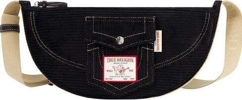 True Religion Women's Shoulder Bag Purse, Corduroy Soft Hobo Handbag with Adjustable Removable Strap in Saudi Arabia