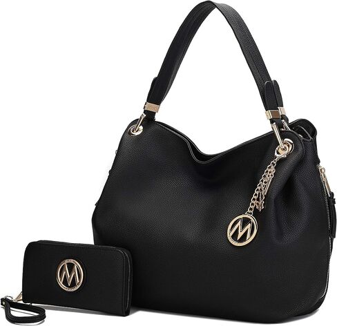 MKF Collection Hobo Bag for Women & Wristlet Wallet, Vegan Leather Handbag Set Shoulder bag Travel Purse by Mia K in Saudi Arabia