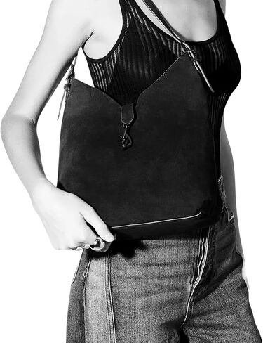 Rebecca Minkoff Megan Mini Hobo Bag, Women's Leather Shoulder Handbag with Magnetic Snap Closure, Fondant in Saudi Arabia
