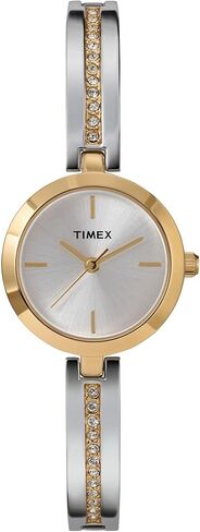 Timex Women's Main Street 25mm Watch - Two-Tone Bracelet Silver Dial Gold-Tone Case in Saudi Arabia