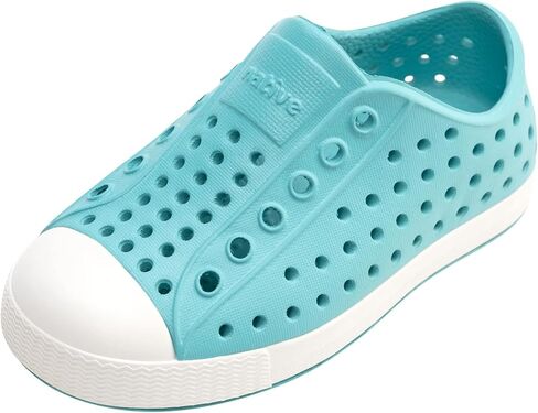 Native Shoes Kids Jefferson Sugarlite Ombre (طفل كبير) - الجزء العلوي من EVA مثقوب - مقدمة مستديرة - طراز سهل الارتداء رمادي جرافيتي/أخضر جندب/Gravity Grasshopper Ombre 11 Little Kid M in Saudi Arabia