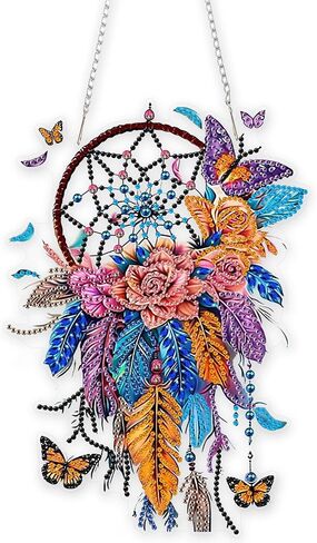 Eiflow Hanging Diamond Art Ornament Kit Lighthouse, 9.6x9.7inch Double Sided Diamonds Painting Pendant for Adults, DIY Acrylic Board Gem Painting Kit in Saudi Arabia