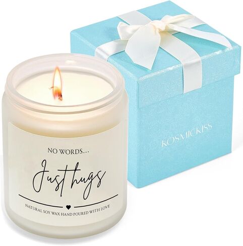 Kosmickiss Sympathy Gifts for Loss of Loved One, No Words Just Hugs Lavender Scented Candle, Bereavement, Memorial, Grief, Thinking of You Gifts for Women, Miscarriage Gift for Mothers in Saudi Arabia