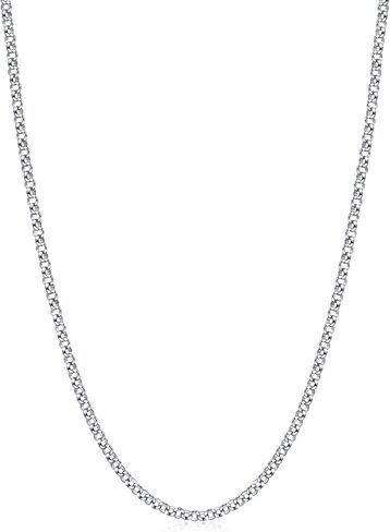 CHOW SANG SANG 18K Solid White Gold Machinery Chain Necklace for Women 45cm 03820N in Saudi Arabia