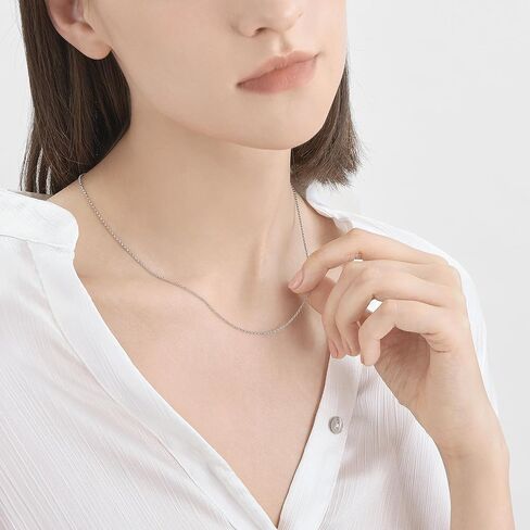 CHOW SANG SANG 18K Solid White Gold Machinery Chain Necklace for Women 45cm 03820N in Saudi Arabia