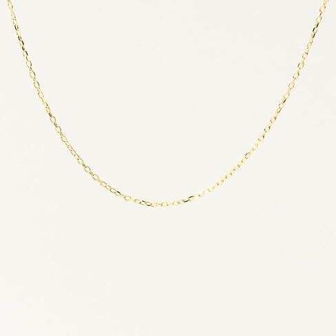 Gelin 14k Solid Gold Diamond Cut Cable Chain Necklace for Women in Saudi Arabia